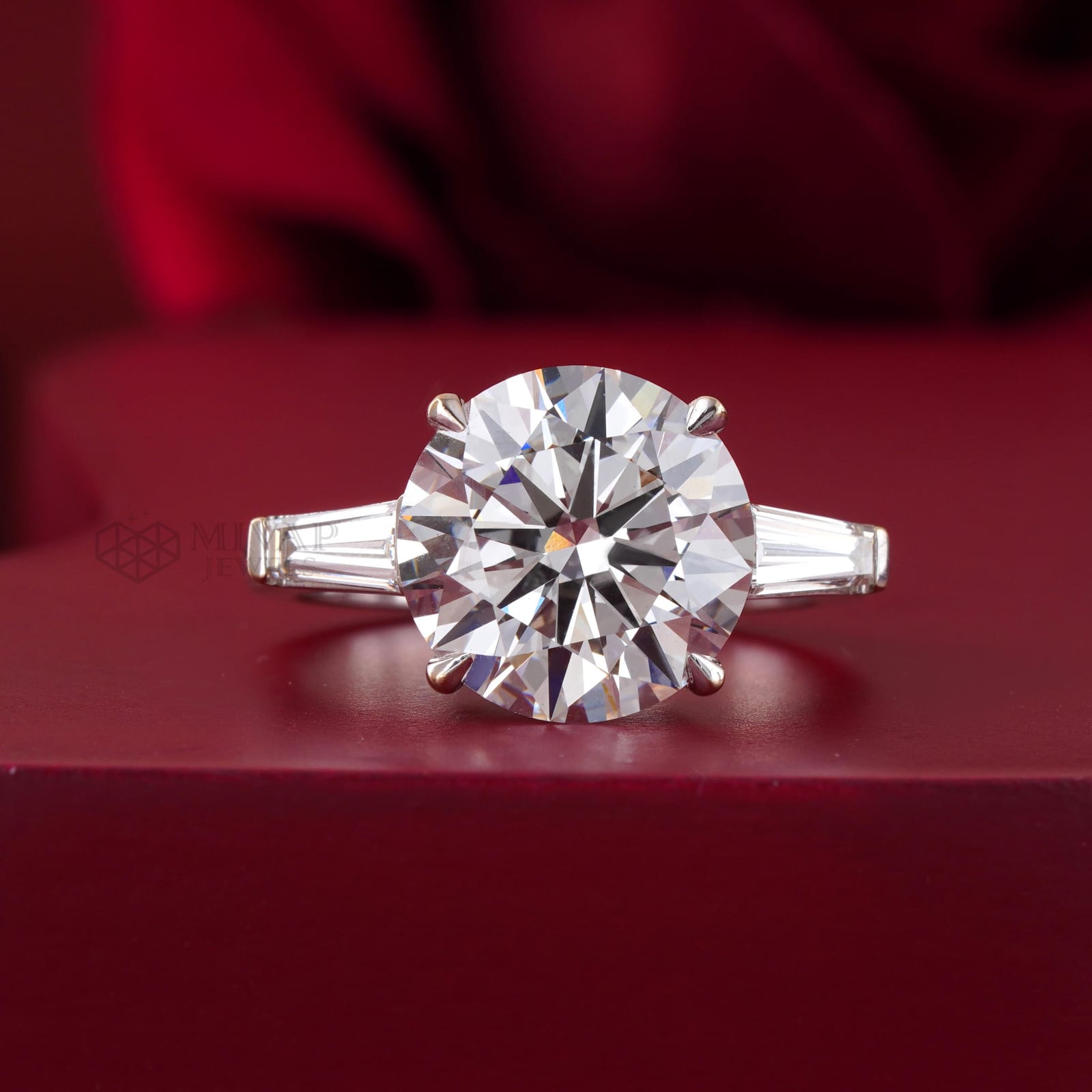 14KT White Gold Lab Grown Diamond Engagement Ring