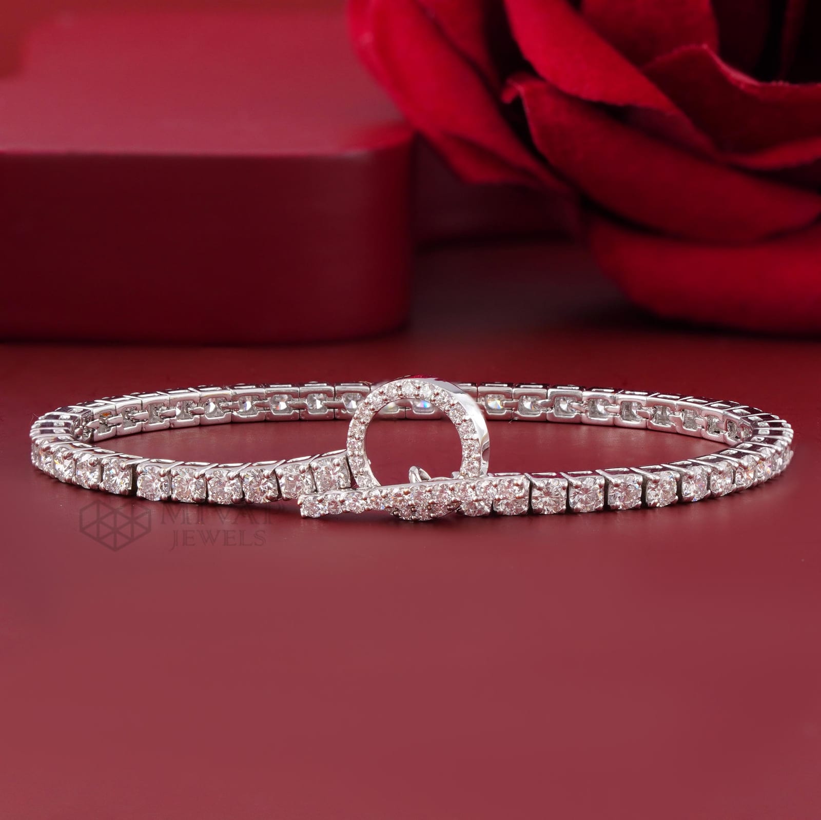 Lab Grown Diamond Tennis Bracelet – 14K Gold Circle Clasp