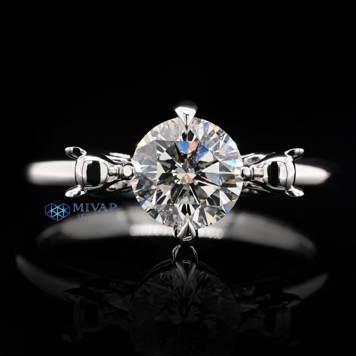 Vintage Ornate Solitaire Ring