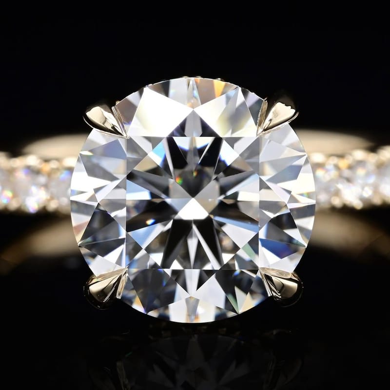 Round Brilliant Hidden Halo Engagement Ring