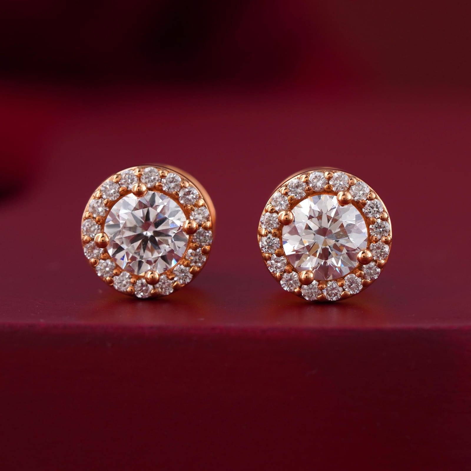 Lab Grown Diamond Halo Studs