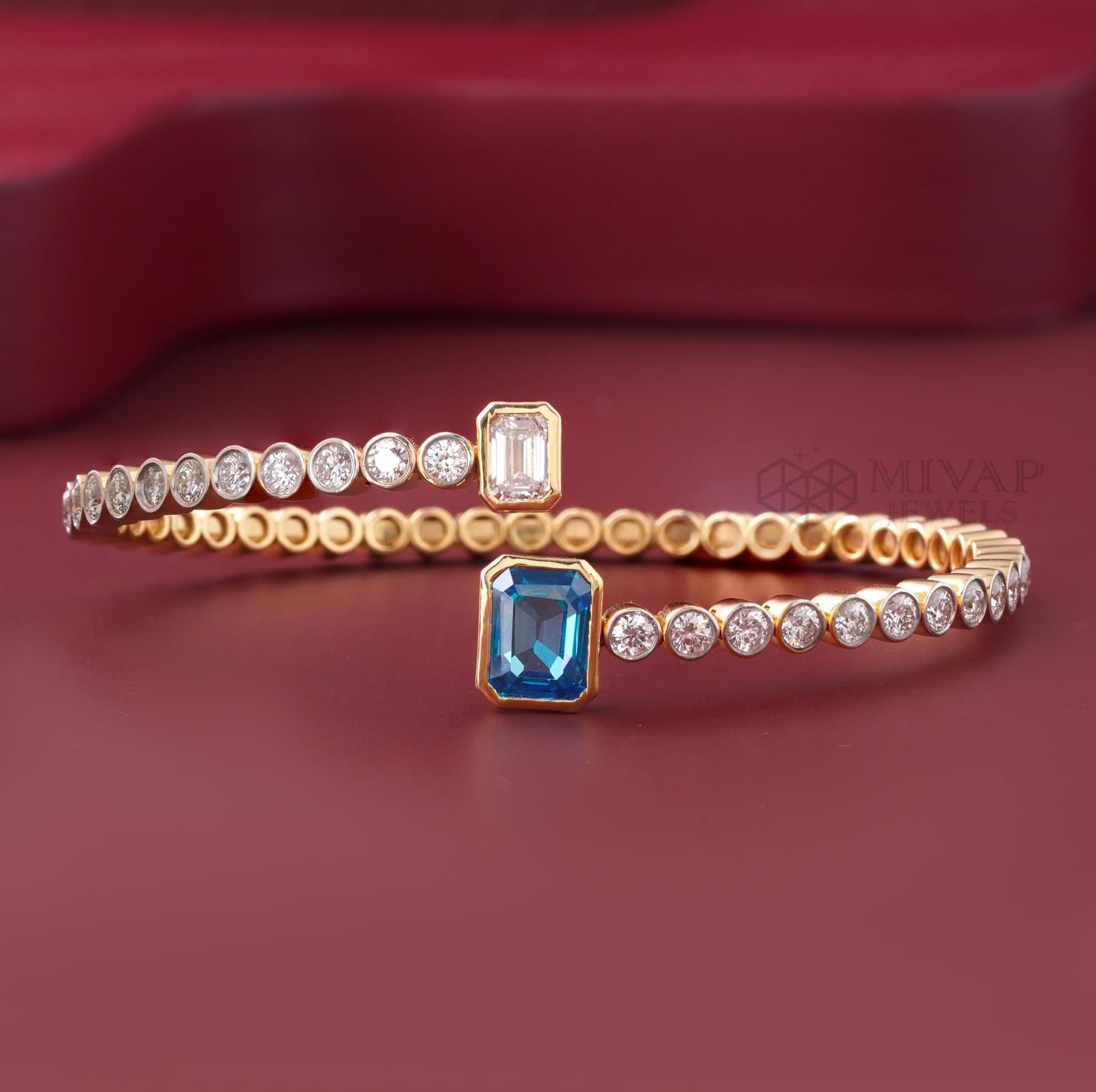 Gold Lab Diamond Bangle