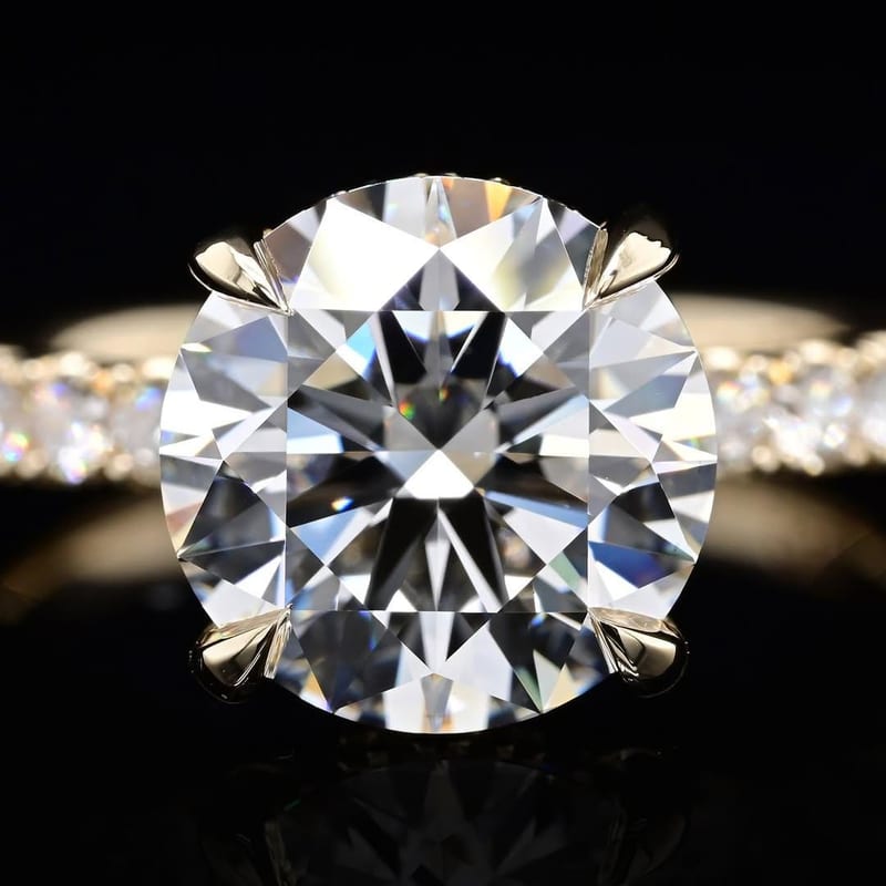 Round Brilliant Hidden Halo Engagement Ring